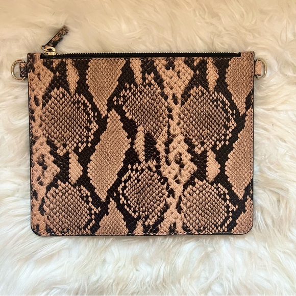 New! THEORY Snakeskin Pouch Clutch - Picture 4 of 8